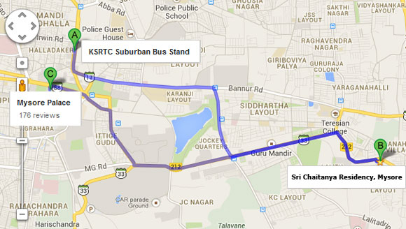 Bangalore To Sri Chaitanya Residency