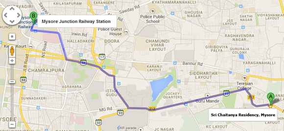 Bangalore To Sri Chaitanya Residency